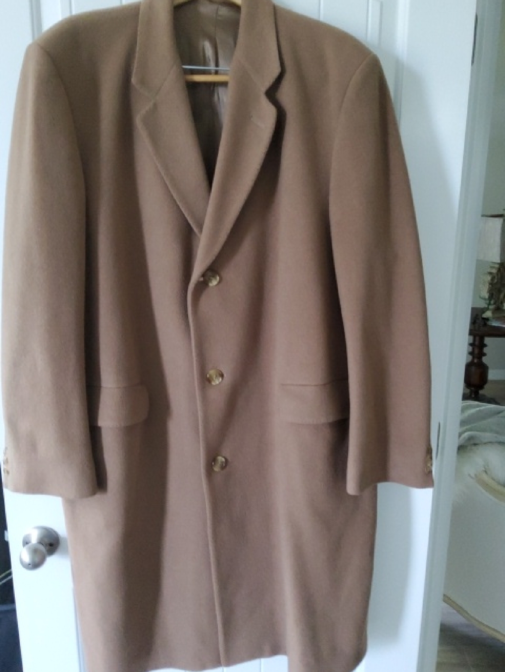 100% Cashmere Coat - Camel 48 R - Picture 9 of 16